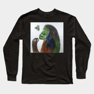 Bumble bee talking to a Colorful Ape Long Sleeve T-Shirt